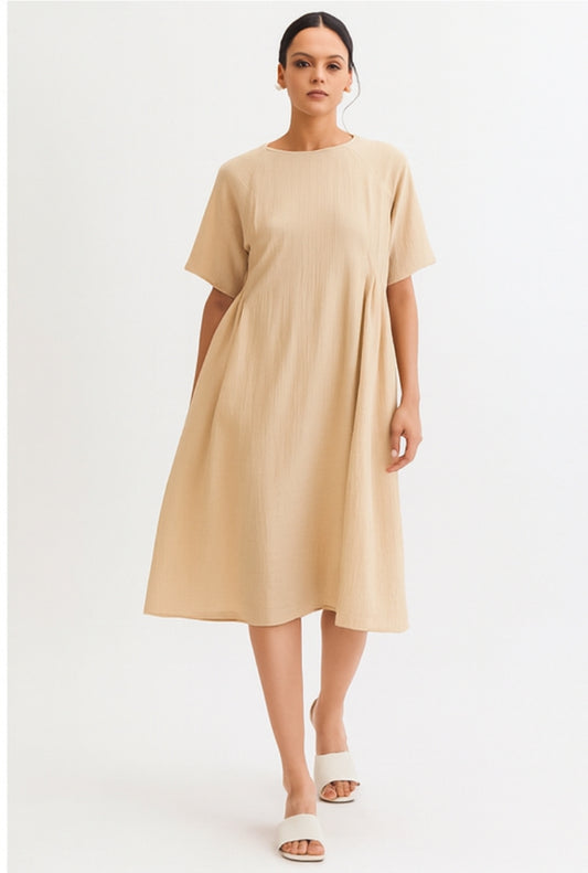 Ellara Side Gather Midi Dress